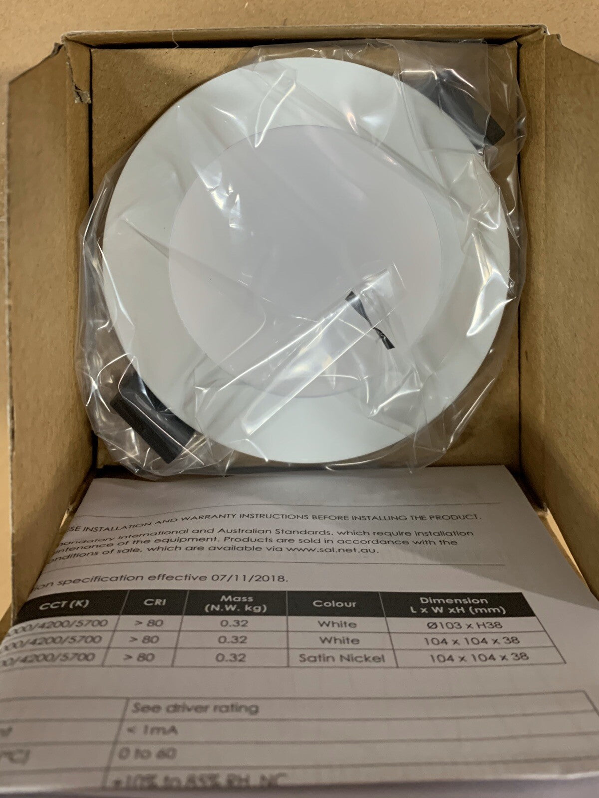 11 X SAL  S9041 TC 10W WHITE TRIM LED DOWNLIGHT