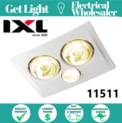 IXL Easy Duct Triumph 3 in 1 Bathroom Tastic 2 x 275W Heat Lamps + Exhaust 11511