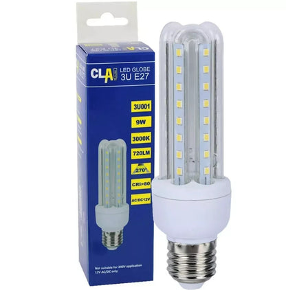 CLA LED GLOBE - 3U 12V AC / DC 9W ES LED GLOBE WARM WHITE - 3U001