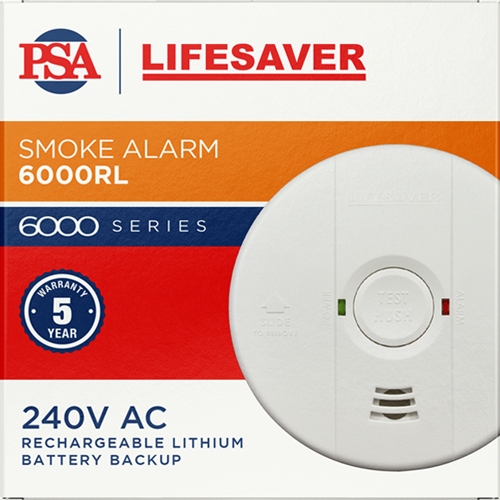 LIFESAVER 6800RL 240V Photoelectric Smoke Alarm + 10YR Lithium Batttery Backup