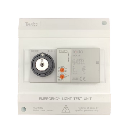 Tesla Emergency Lighting Test Switch | 4 Pole, 25A N/C | Fully Programmable