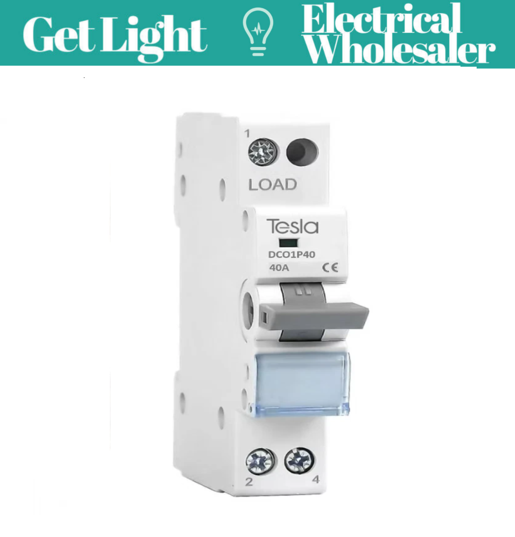 TESLA Changeover Transfer Switch 1P 40A for Din Rail Mount - Solar/Generator