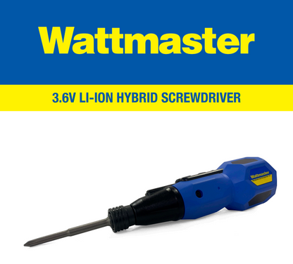 WATTMASTER 3.6V RECHARGEABLE SCREWDRIVER WITH 4 BITS WATH300Q4
