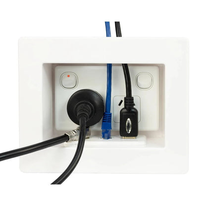 Wall Plate Recessed Box for Power Point Outlet - HIA05DRWP