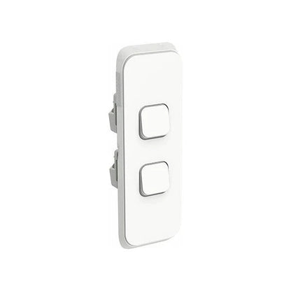 Clipsal Iconic 2 Gang Architrave Switch LED  3042AL-VW