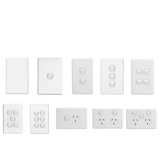 Clipsal Classic Range C2000 Light Switches and Powerpoints White Electric