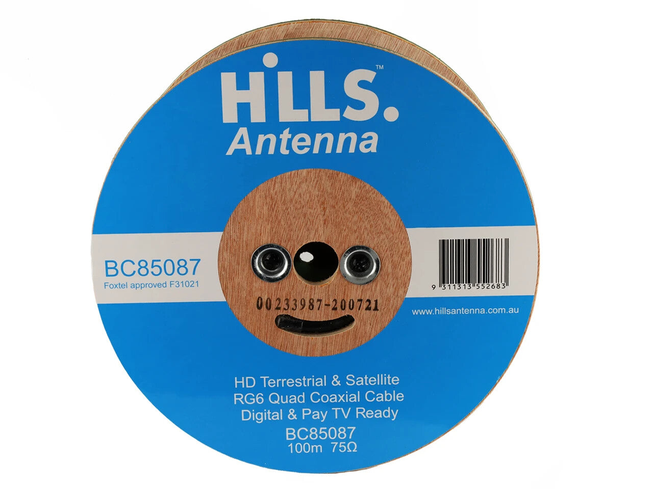 Hills RG6 100m Quad Shield 75 OHM COAX DIGITAL TV Antenna Cable Foxtel Approved