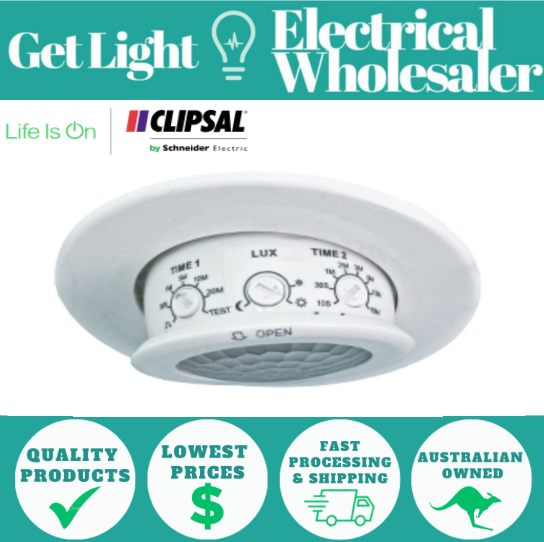 Clipsal  753CF1   Infrascan PIR Sensor -  240V AC 360° 3-Wire Gimbled Head
