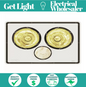 IXL Vivid 3 in 1 Bathroom Tastic + Exhaust Fan 2 x 275W Heat Lamps 11323/11463