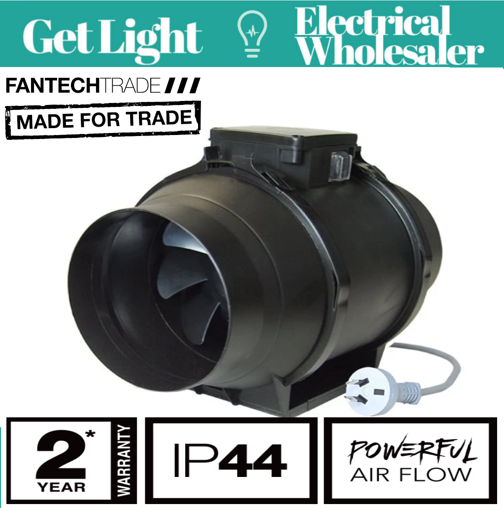 Fantech Trade Provent In-Line Fan Duct Mounted Fan RIL-125  RIL-150SW  RIL-200SW