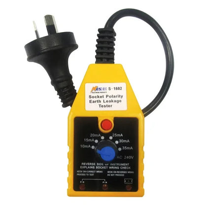 Nesco RCD / Earth Leakage Tester - Powerpoint Tester S-1602 -RCD CHECKER 10-35mA
