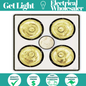 IXL Paramount 3 in 1 Bathroom Tastic with Exhaust Fan 4 x 275W Heat Lamps 12310