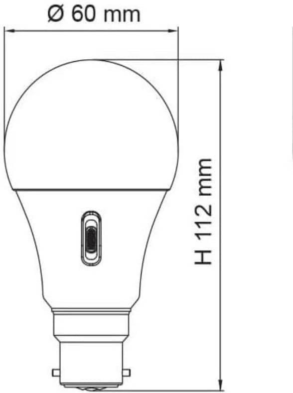 SAL LGS14TC/B22D - 12W BC GLS LED Lamp | Tri Colour 2.7K/4K/6K | Dimmable