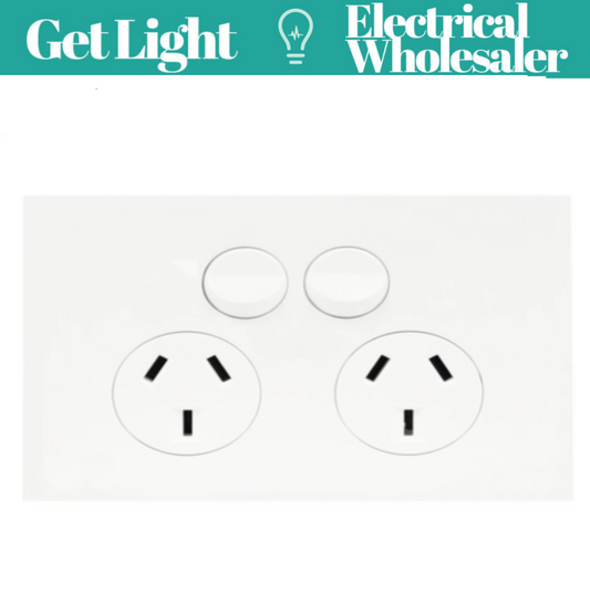 Hager Electrical Finesse Double Power Point/GPO  10Amp HAGWBQP2S-MW