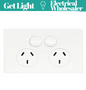 Hager Electrical Finesse Double Power Point/GPO  10Amp HAGWBQP2S-MW