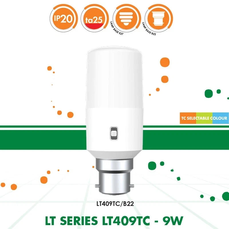 SAL LT409TC-B22 - 9W BC LED Lamp - Tri Colour 3K/4K/6K