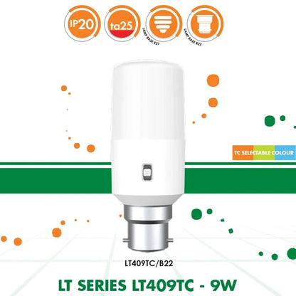 SAL LT409TC-B22 - 9W BC LED Lamp - Tri Colour 3K/4K/6K