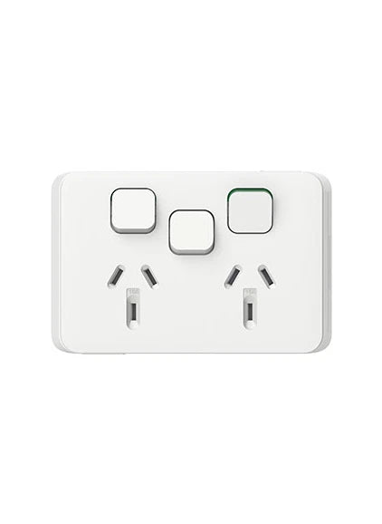 Clipsal Iconic Range - Light Switches + Power Points (GPO) + More - Vivid White