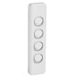 Clipsal 2034A-WE C2000 Architrave Switch 4 Gang 10A White