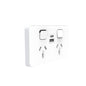 Clipsal 3025USBAC-VW Iconic double power point with USB-A and USB-C 10A 250V, vivid white