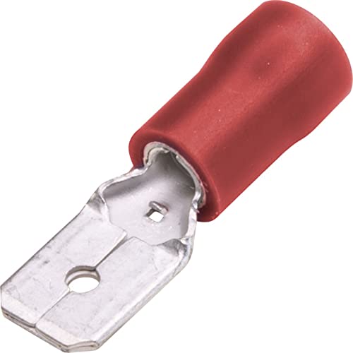 Cabac MT1.25-6.4D Male Tab Connector Red 6.4mm 0.5-1.6mm - 100 Pack