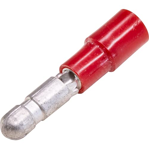 Cabac MBC1.25DG Male Bullet Connector Red 0.5-1.6mm - 100 Pack