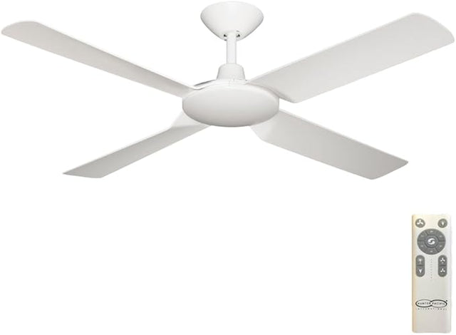 Hunter Pacific Next Creation V2 NC2151 52 inch DC 4 blade ceiling fan, matt white, with remote