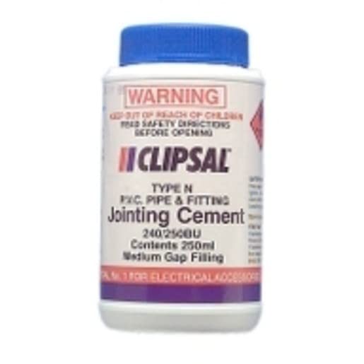 Clipsal 240/250BU PVC Medium Gap Filling Cement 250ml Blue