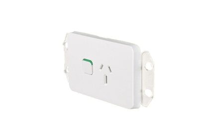 Clipsal 3015/15VW Iconic Single Switch Socket Outlet 15A Vivid White