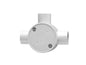 Clipsal 240/20/3 PVC Round Junction Box 3 Way Entry 20mm Grey