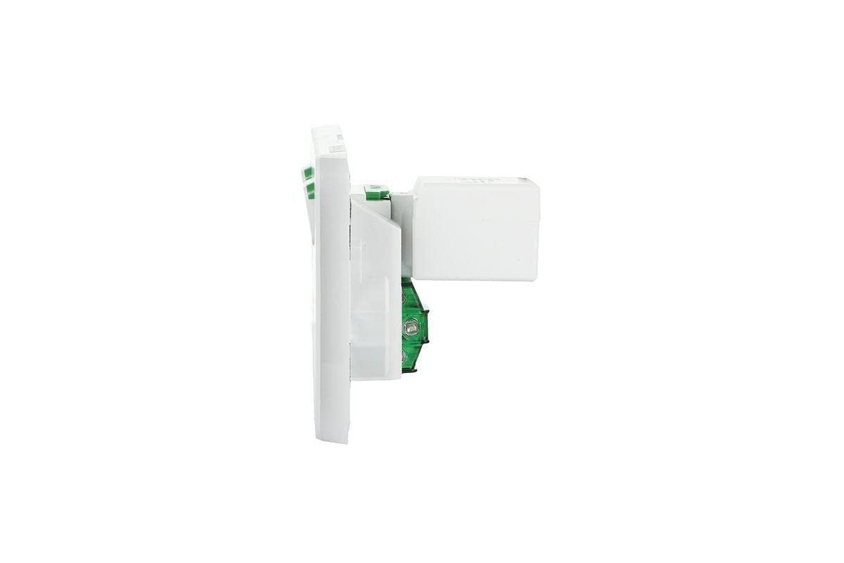Clipsal 3025USB2-VW Iconic Twin Switched Socket with Dual USB Charger 10A Vivid White