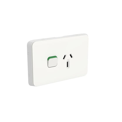 Clipsal 3015/15VW Iconic Single Switch Socket Outlet 15A Vivid White