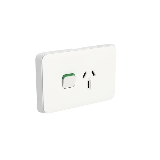Clipsal 3015/15VW Iconic Single Switch Socket Outlet 15A Vivid White