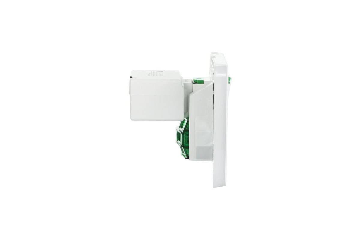 Clipsal 3025USB2-VW Iconic Twin Switched Socket with Dual USB Charger 10A Vivid White