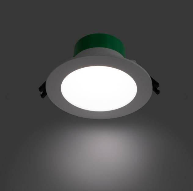 Atom Downlight 8 Watt 90mm Dimmable White AT9039/WH/F/TRI   FLUSH