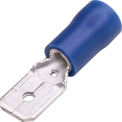 Cabac MT2-6.4D Male Tab Connector Blue 6.4mm 1-2.5mm - 100 Pack