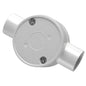 Clipsal 240/25/2 PVC Round Junction Box 2 Way Entry 25mm Grey