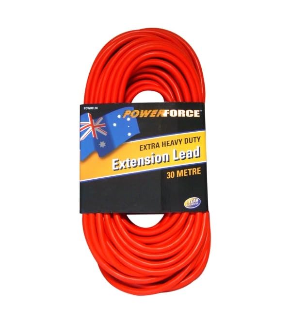 Powerforce 30M Extension Extra Heavy Duty Lead Cable, Red