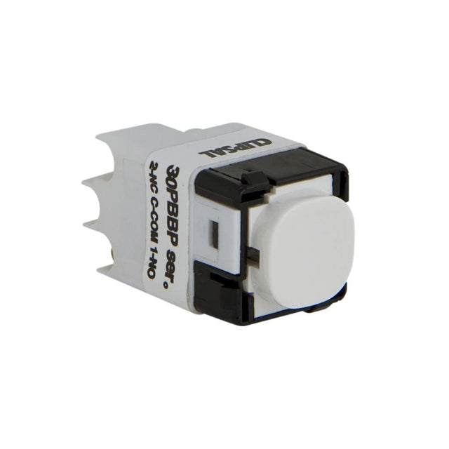 Clipsal 30PBBP-WE 30 Series momentary push button switch mechanism 16A, white