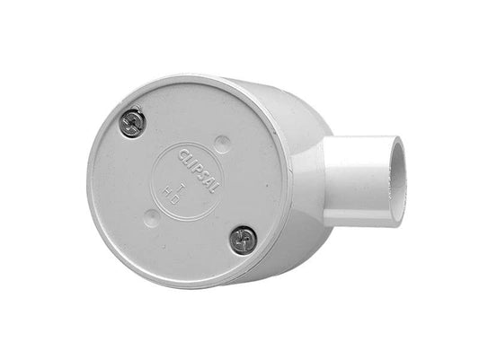 Clipsal 240/20/1D PVC Round Deep Junction Box 1 Way Entry 20mm Grey
