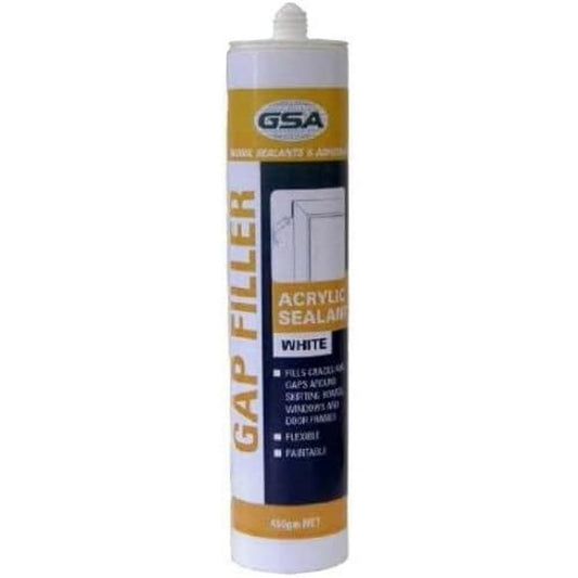 GSA 6465W Acrylic Gap Filler Sealant 450g White