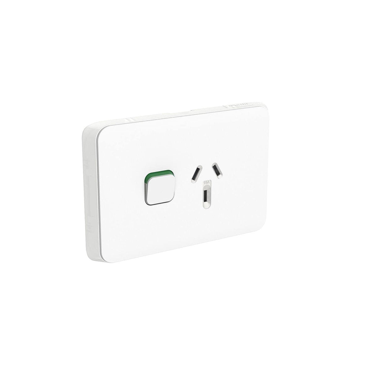 Clipsal 3015-VW Iconic Single Switched Socket Outlet 10A 250V Vivid White