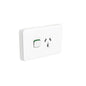 Clipsal 3015-VW Iconic Single Switched Socket Outlet 10A 250V Vivid White
