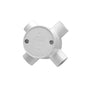Clipsal 240/25/4D PVC Round Deep Junction Box 4 Way Entry 25mm Grey