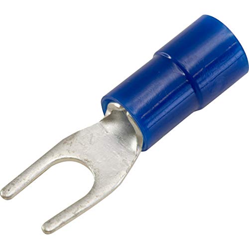 Cabac FS2-4 Forked Spade Terminal Blue M4 Stud 1-2.5mm - 100 Pack