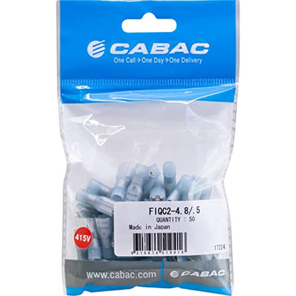 Cabac FIQC2-4.8 Female Insulated Quick Connect Terminal Blue 4.8mm 1-2.5mm - 50 Pack
