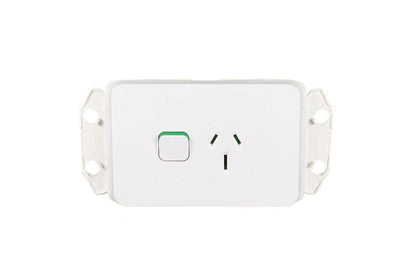 Clipsal 3015/15VW Iconic Single Switch Socket Outlet 15A Vivid White