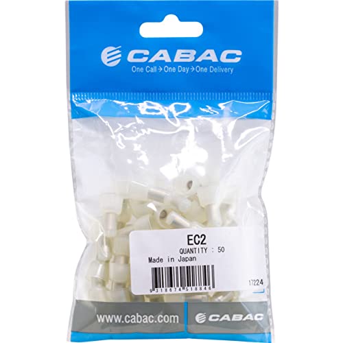 Cabac EC2 Insulated End Connector 2mm - 50 Pack
