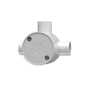 Clipsal 240/25/3D PVC Round Deep Junction Box 3 Way Entry 25mm Grey