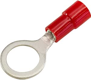 Cabac RT1.25-4 Insulated Ring Terminal Red M4 Stud 0.5-1.6mm - 100 Pack